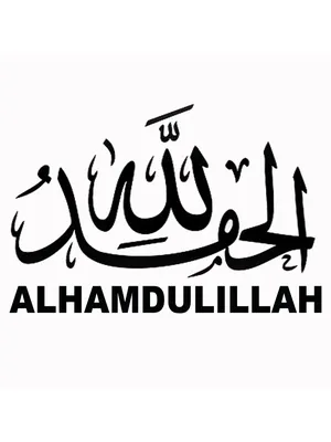 NJViniL Наклейка Alhamdulillah альхамдулиллах 12х18см