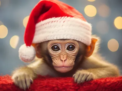 Картинки с новым годом обезьяны фотографии