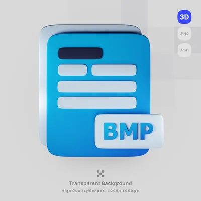 Икона формата файла bmp икона творческого дизайна формата файла bmp  расширение файла bmp современный 3d-дизайн | Премиум векторы