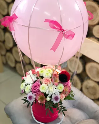 Цветы с шаром Баблс \"Фиолетовый рай\" | Купить с доставкой в Киеве | Лучшая  цена