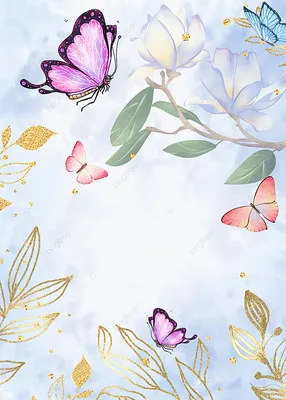 Картина по номерам \"Цветы и бабочки\"