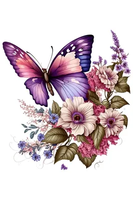 Поле с цветами и бабочками (62 фото) »