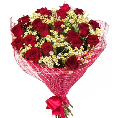 Букет \"Из красных роз 80 см под ленту\" с доставкой в Серпухове —  Фло-Алло.Ру, свежие цветы с бесплатной доставкой