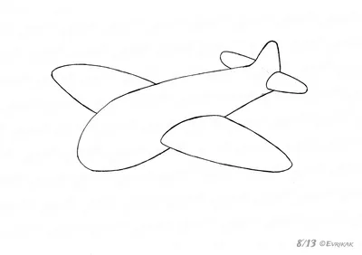 Самолет рисунок карандашом - 49 фото