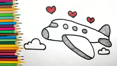 Раскраска самолет для малышей - 64 фото