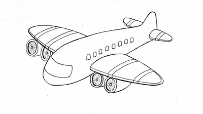 Легкие рисунки самолета для срисовки - 83 фото