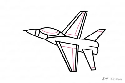 КАК легко нарисовать самолет /Рисунки для срисовки - YouTube