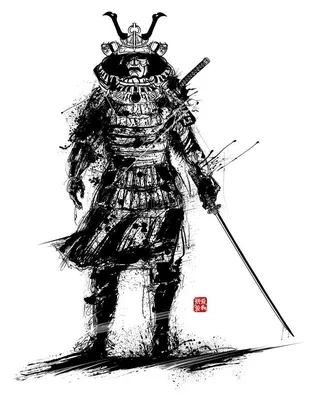 Рисунок самурая - 74 фото
