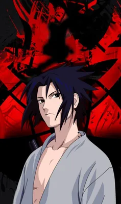 Обои на рабочий стол Uchiha Sasuke / Учиха Саске с мечем сидит на камне на  фоне неба из аниме Наруто / Naruto, обои для рабочего стола, скачать обои,  обои бесплатно