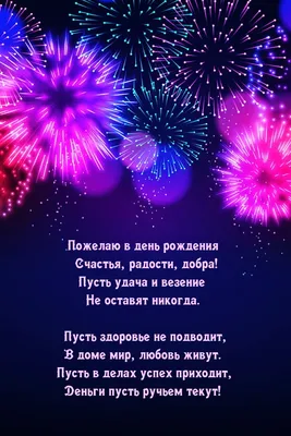 Картинки с надписью - С Днем рожденья поздравляю! Счастья, радости, добра.