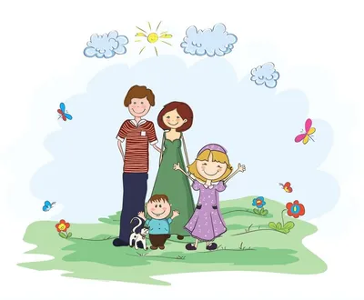 Global family Stock Illustration by ©DeepGreen #7718841