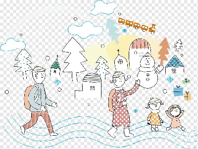 Семья вместе Счастливая семья Мультфильм иллюстрация Рисованной иллюстрации  воссоединения PNG , иллюстрация, Нарисованная, Семья вместе PNG картинки и  пнг PSD рисунок для бесплатной загрузки