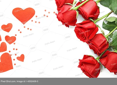 Розы с сердечками - фото и картинки abrakadabra.fun
