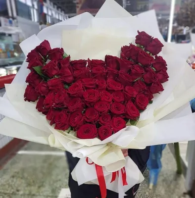 Букет \"Сердце из роз\" - 9 640 р., купить в Петропавловске-Камчатском с  доставкой.