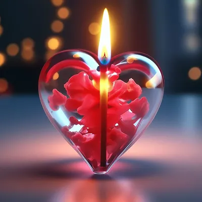Картинки сердце из свечей фотографии