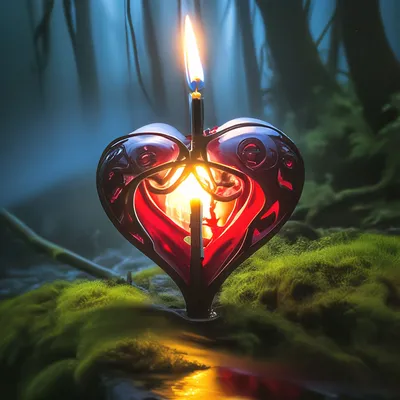 Как выложить сердце из свечей