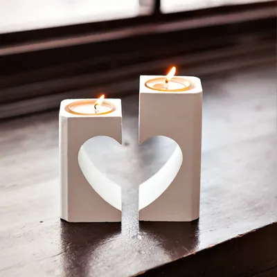 Дизайнерская свеча \"Сердце\", красная, 21х6,5х6. – Latvijas Sveces
