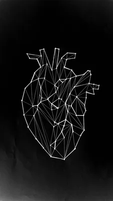 Черное сердце Минимализм - 71 фото