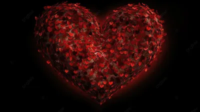 Красное сердце на черном фоне с рогами Иллюстрация вектора - иллюстрации  насчитывающей рожочок, свет: 159016780