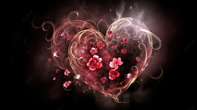 сердце, анатомия показана на черном черном фоне, реальная картина  человеческого сердца фон картинки и Фото для бесплатной загрузки
