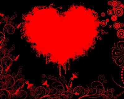розовый дизайн в форме сердца с цветами на черном фоне, красивые картинки с  сердечками, сердце, любовь фон картинки и Фото для бесплатной загрузки