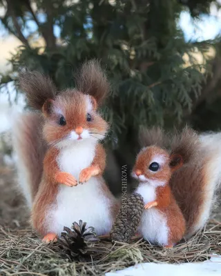 Бесконечно милые игрушки животных из шерсти - YouLoveIt.ru