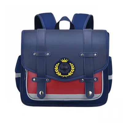 Кожаный портфель школьный для мальчика темно-синий SH046 в  интернет-магазине Е-Леди