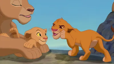 Обои на рабочий стол Симба и Нала герои из мультфильма Король лев / Tthe  lion king, обои для рабочего стола, скачать обои, обои бесплатно