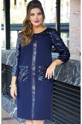 Теплое синее платье из ангоры 38939 - купить в интернет-магазине \"Mo-Woman\"