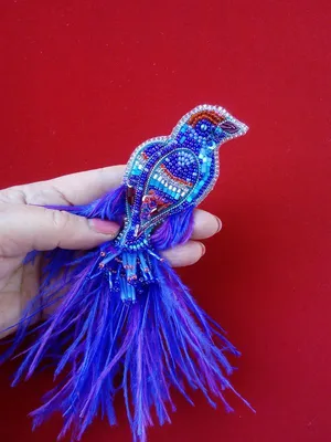 Эксклюзивная синяя птица счастья и удачи... для самых оригинальных модниц  №567112 - купить в Украине на Crafta.ua