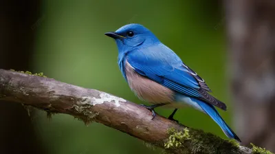 синяя птица стоит на дереве, картинка синей птицы фон картинки и Фото для  бесплатной загрузки