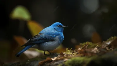 Синяя птица сидела на деревянном бревне в лесу, синяя птица, приносящая  счастье, синий хвост Hd фотография фото фон картинки и Фото для бесплатной  загрузки