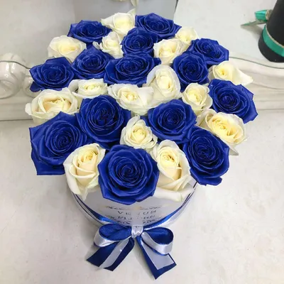 Купить Букет синие розы в Запорожье. Доставка цветов по Запорожью