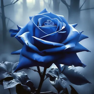 Купить 23 синие розы в крафте в Казани