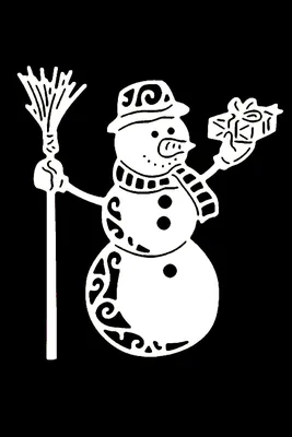 ТМ Империя поздравлений Наклейка на окно - милый снеговик, двухсторонний, А4
