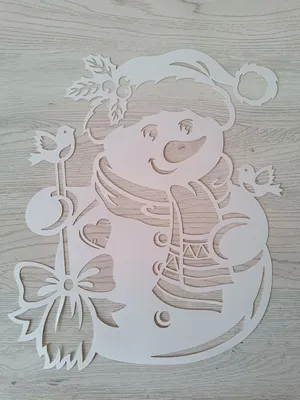 Трафарет с изображением снеговика и Санта-Клауса для окон | AliExpress