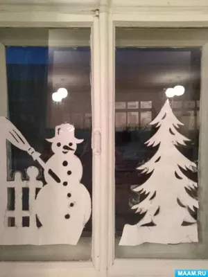 ᐉ Набор наклеек новогодних Happy Pocket Снеговик/Снежинки/Снег L на окна  глянцевые 76х97 см (HP-033L-010GL)