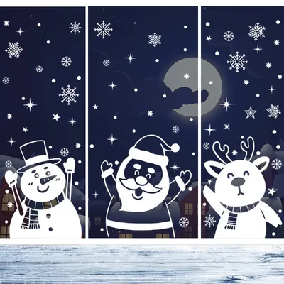 Украшения на окна или стену из бумаги на Новый год 2024, рождество  (вытынанки из бумаги) Снеговик, 30*38 см купить по выгодной цене в  интернет-магазине OZON (1264324553)