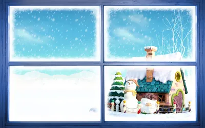 Оформление окна к зиме и новому году | Окно, Композиция, Снеговик
