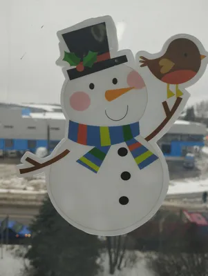 Шаблоны для вырезания Деда мороза и снеговика на окна | Поделки, Оконное  украшение, Рождественские поделки своими руками
