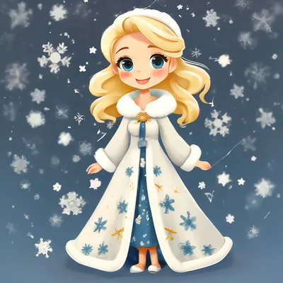 Поздравительная открытка с новым годом русская снегурочка снегурочка  снегурочка милый мультяшный персонаж на праздники | Премиум векторы