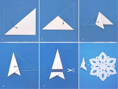 Оригами снежинки из бумаги своими руками