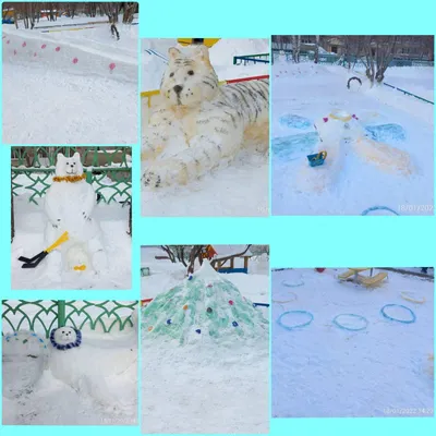 На территории УК «Уютный дом» выросли снежные фигуры персонажей  «Простоквашино»