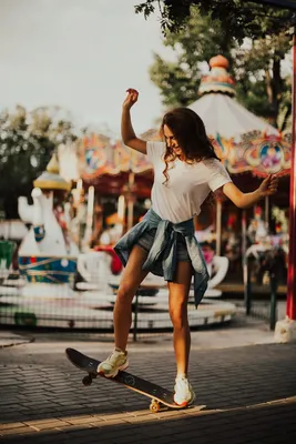 Фотосессия на скейте | Фотосессия, Девушка на скейтборде, Скейт девушка