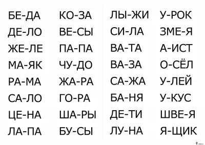 Картинки Со слогами для детей 5 7 лет (38 шт.) - #11061