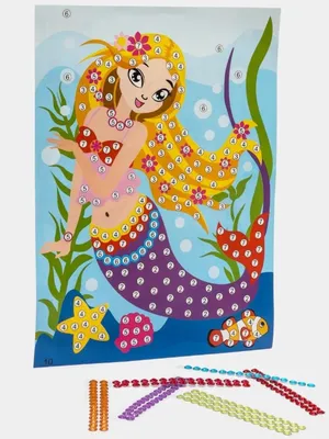 Картина со стразами, для детей,аппликация+раскраска,2 в 1,детский набор для  творчетва купить по цене 58 ₽ в интернет-магазине KazanExpress