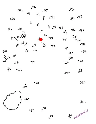 Раскраски Соедини Точки По Цифрам Распечатать бесплатно