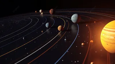 изображена солнечная система, 3d иллюстративная модель солнечной системы с  вращающимися планетами, простые геометрические фигуры, Hd фотография фото  фон картинки и Фото для бесплатной загрузки