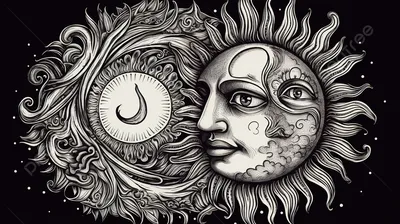 Картинки солнце и луна - 75 фото