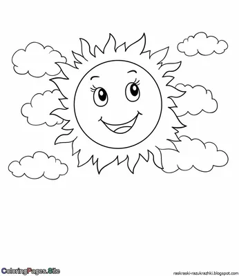 Рисунок солнышко для детей раскраска (46 фото) » рисунки для срисовки на  Газ-квас.ком